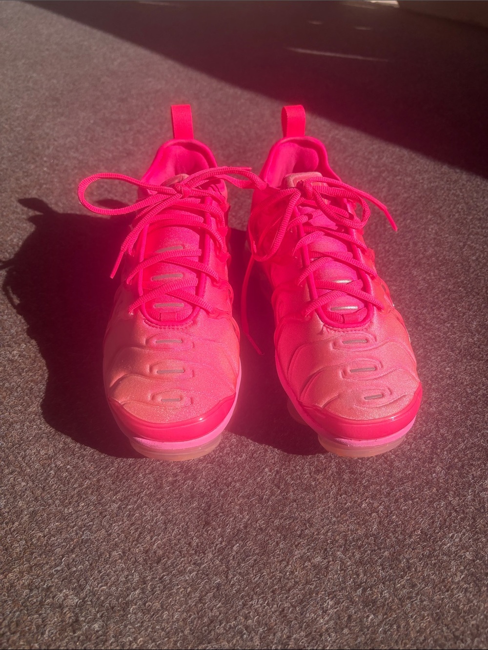 Nike Women's Neon Pink Lace-Up Sneakers